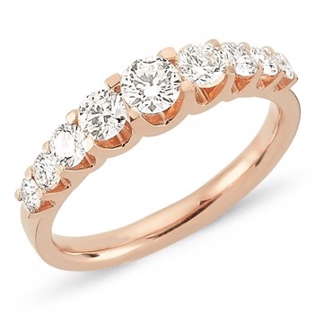14 kt rosaguld diamant alliance ring, fra Empire ring serien med 1,00 ct diamanter Wesselton / SI