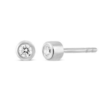 Nuran ørestikker i 14 karat hvidguld med 0,04 ct diamanter – Ø1062-008-14HV