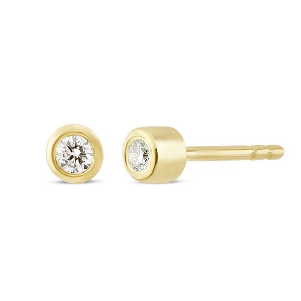 Nuran ørestikker i 14 karat rødguld med 0,04 ct diamanter – Ø1062-008-14RG