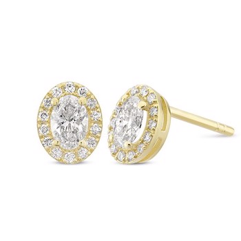 Nuran ørestikker i 14 karat rødguld med 0,32 ct diamanter – Ø3052-064-14RG