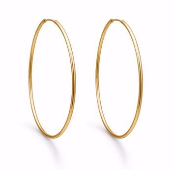 Guld creoler 8 kt. Ø40 mm - 1,2 mm tykkelse