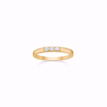 Alliancering 8kt. 3 x 0,03 ct. WPI