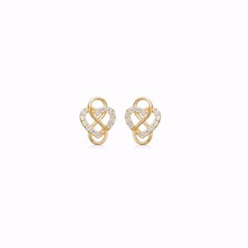 Sølvørering fg hjerte+infinity med zirkona