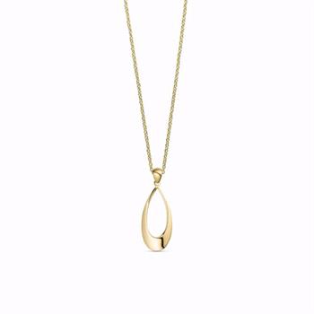 Guld & Sølv Design guldvedhæng 8 kt med kæde i 45 cm