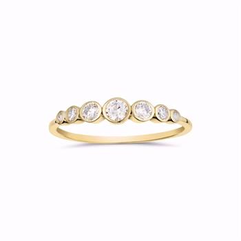 Guld & Sølv Design guldring i 8 kt med zirkonia