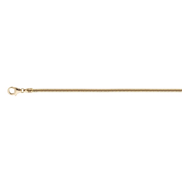 Slangekæde i 18 karat guld - 0,9-1,7 mm - længde 40-70 cm