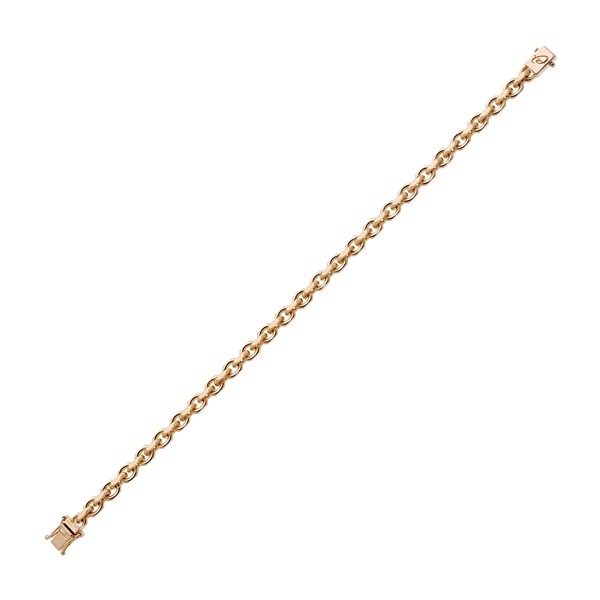 Anker facet halskæde i 18 karat guld - 5,1 mm bred, 55 cm lang | Svedbom