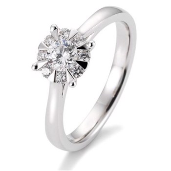 Engagement Solitaire ring med 0,104 - 0,53 ct Diamanter fra Houmann Diamond Collection i 14 kt hvidguld