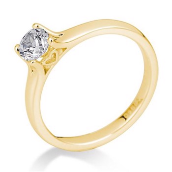 Engagement Solitaire ring m. Brillanter fra 0,10 - 0,60 ct Guld, Rødguld, Rosaguld, Platin