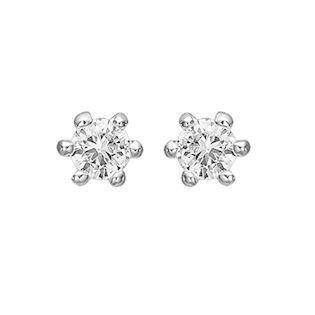 Ørestikker i sterling sølv med zirkonia, 3,0 mm – Støvring Design