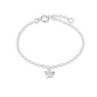 Aagaard Sterling sølv armbånd, sommerfugl med blank overflade, model 11103817-14