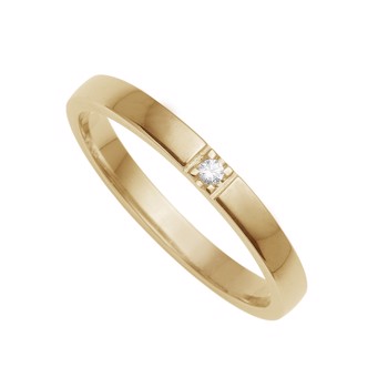 Aagaard Alliancering i 14 kt guld med lab-grown diamant 0,02 ct