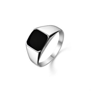 Ring i sterling sølv med sort onyx – Støvring Design