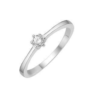 Ring i sterling sølv med hvid zirkonia – Støvring Design