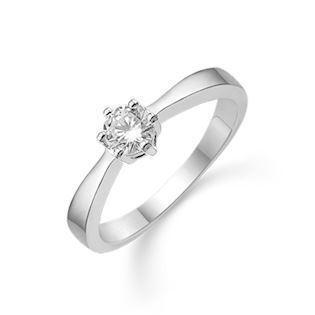 Ring i sterling sølv med hvid zirkonia – Støvring Design