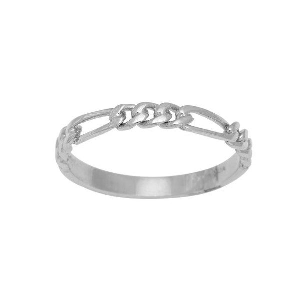 Nordahl\'s FIGARO52 cool ring med figaro kæde look i rhodineret sølv