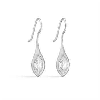 Ørehængere i sterling sølv, 30 x 6 mm – Støvring Design
