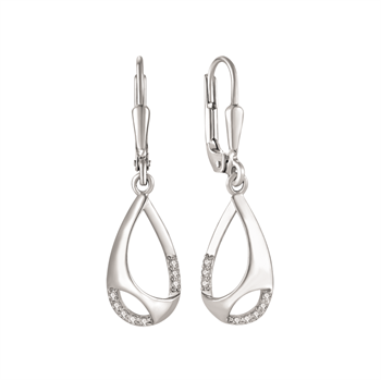 Ørehængere i rhodineret sterling sølv – Støvring Design