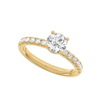 Ring i 14 karat hvidguld med diamant 1,4 ct, 7x7,5 mm fra Siersbøl – forhandlet hos Houmann.dk