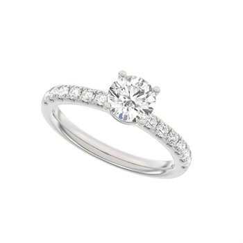 Ring i 14 karat hvidguld med diamant 1,4 ct, 7x7,5 mm fra Siersbøl – forhandlet hos Houmann.dk