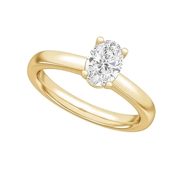Ring i 14 karat hvidguld med diamant 1,0 ct, 6x7,5 mm fra Siersbøl – forhandlet hos Houmann.dk