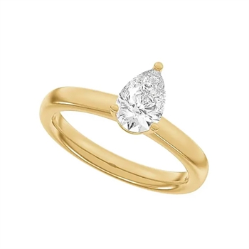 Ring i 14 karat hvidguld med diamant 1,0 ct, 6,5x7,5 mm fra Siersbøl – forhandlet hos Houmann.dk