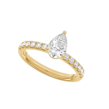 Ring i 14 karat hvidguld med diamant 1,4 ct, 6,5x7,5 mm fra Siersbøl – forhandlet hos Houmann.dk