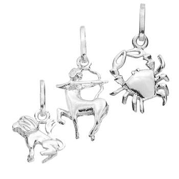 Vedhæng i sterling sølv med stjerne, 10x10 mm – Støvring Design