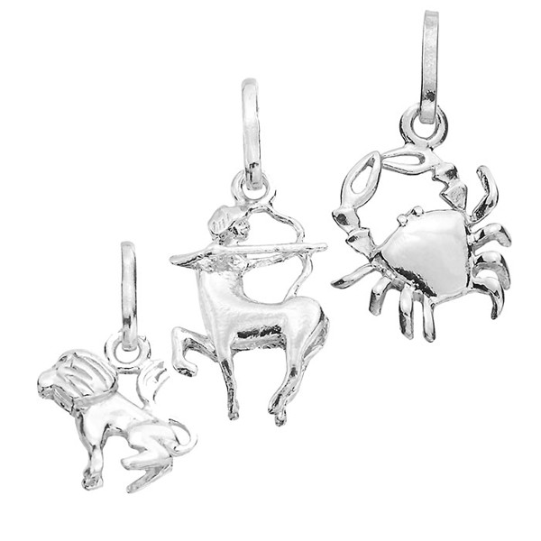 Vedhæng i sterling sølv med stjerne, 10x10 mm – Støvring Design