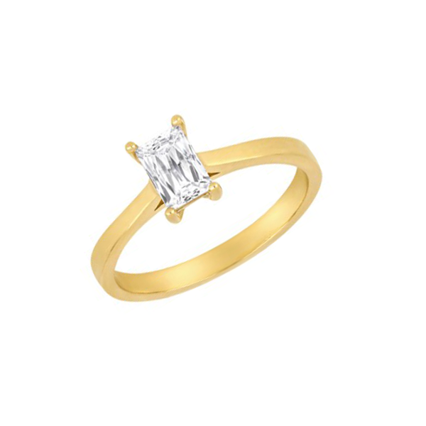 Ring i 8 karat guld med zirkonia, 2x2,2 mm fra Siersbøl – forhandlet hos Houmann.dk