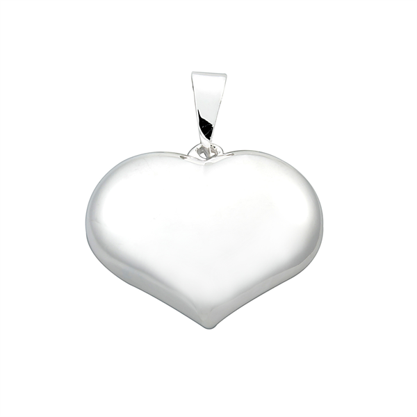 Sødt buttet hjerte vedhæng, måler 18 x 16 mm fra Støvring Design