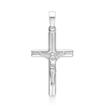 Vedhæng i sterling sølv med kors, 17x30 mm – Støvring Design