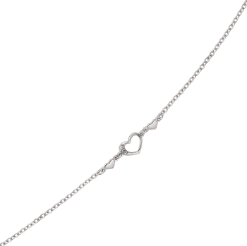 Armbånd i sterling sølv med hjerte – Støvring Design