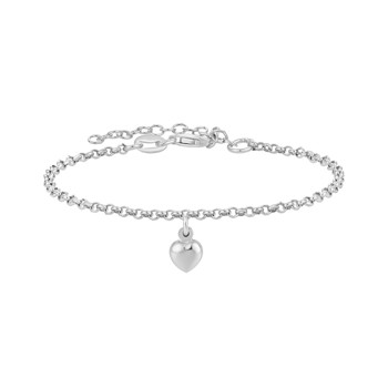 Armbånd i sterling sølv med hjerte – Støvring Design