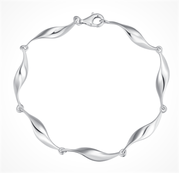 Armbånd i rhodineret sterling sølv – Støvring Design