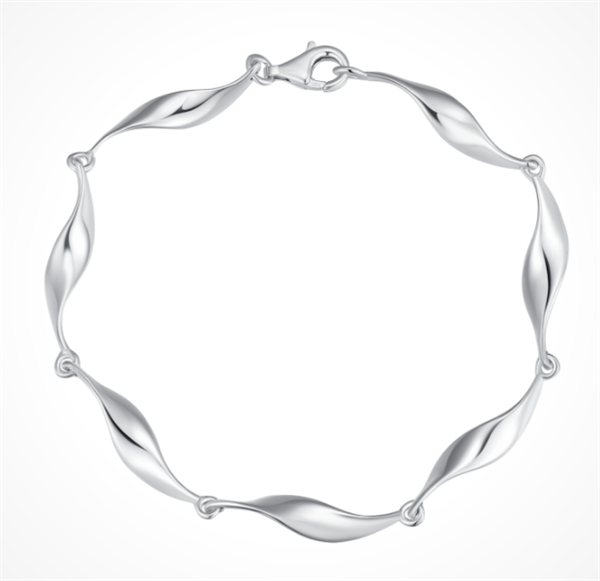 Armbånd i rhodineret sterling sølv – Støvring Design