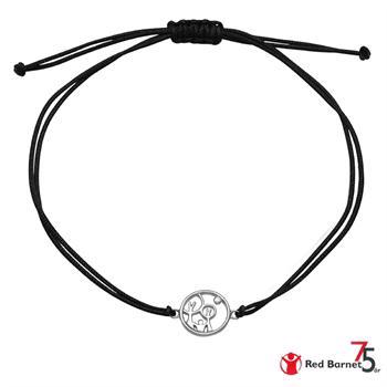 Aagaard Red Barnet 75 År sølvmedaljon armbånd med 1 lab grown diamant