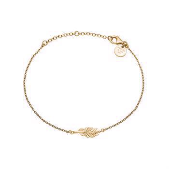 Aagaard Fjer armbånd i forgyldt sterlingsølv, model 1601-s-g02