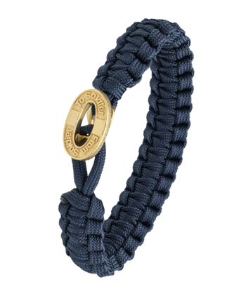 Aagaard From Soldier to Soldier – Blåt armbånd med oxideret forgyldt stållå