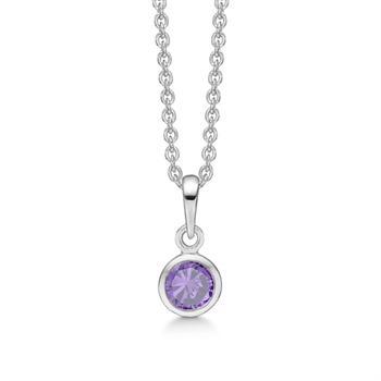 Halskæde i rhodineret sterling sølv, 6 mm – Støvring Design