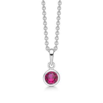 Halskæde i rhodineret sterling sølv, 6 mm – Støvring Design
