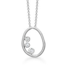 Halskæde i sterling sølv, 15x20 mm – Støvring Design
