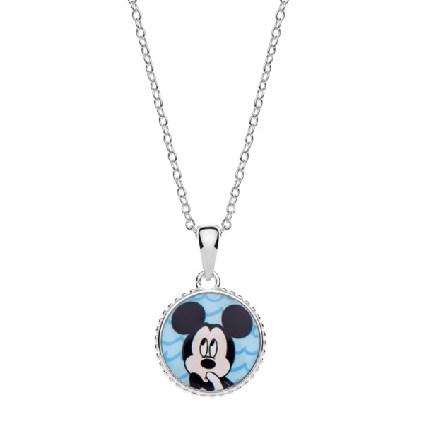 Disney's Mickey Mouse vedhæng med billede og kæde med længde 35 - 38 - 40 cm
