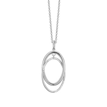 Aagaard Sterling sølv vedhæng med kæde med Cubic Zirkonia