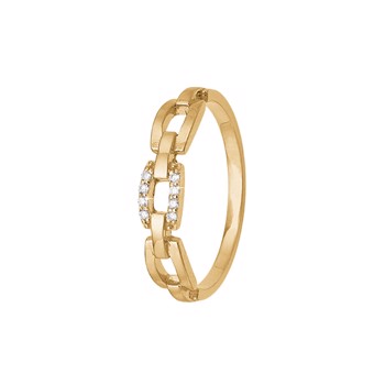Aagaard 8 karat guld fingerring med zirkonia