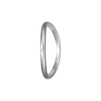 Aagaard Sterling sølv Måne fingerring 1 zirkonia