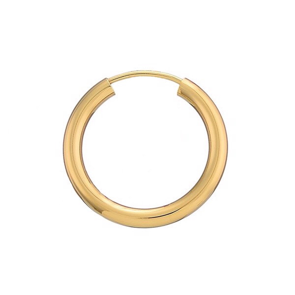 BNH Dame blanke 14 kt rødguld Øre creol, Ø 20 mm x 2,5 mm (KUN 1 stk.)