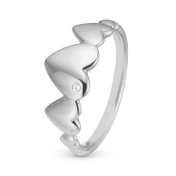 Christina Hearts For Ever ring – sølv