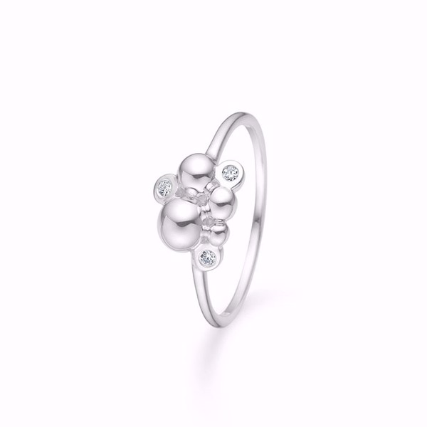 Sophia fingerring i sterling sølv med kugler og glitrende zirkonia