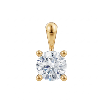 Luxury Solitaire vedhæng, med i alt 0,50 ct Labgrown diamant i 14 kt guld
